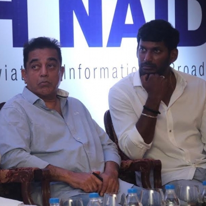 Kamal Haasan Vishal meet to discuss Tamil film release strike