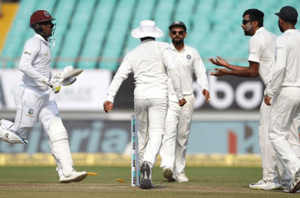 Ravindra jadeja gets a comical run out against West Indies