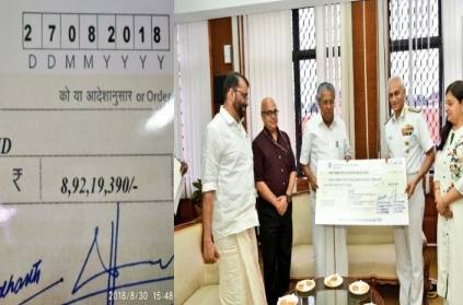 Indian navy personnel contribute 8.9 crore rupees to kerala floods