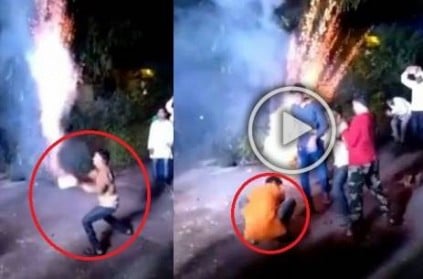 Man firing the crackers in a dangerous way video goes viral