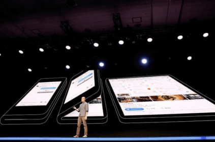 Samsung gives first glimpse of its foldable smartphone