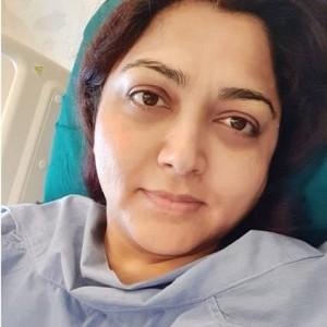 Actress Khushbu Sundar is hospitalised and so will miss the election result drama