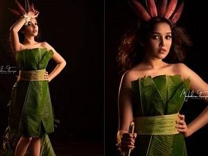 Anikha Surendran's latest photo-shoot, covered in plantain leaves, affirms the little girl is a young lady now!