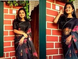 Esther Anil seems to be loving her sarees and we love her