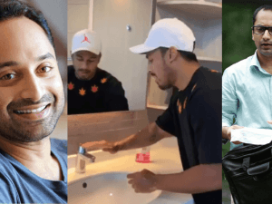 Fahad Fazil in 'North 24 kaatham' movie maps the cleanliness protocol for COVID19.