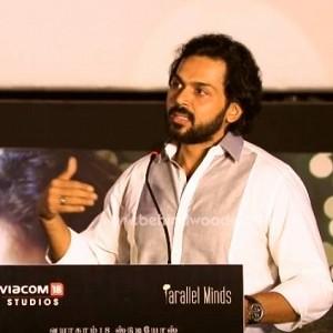 Karthi speaks about Jyothika during Thambi audio launch directed by Jeethu Joseph