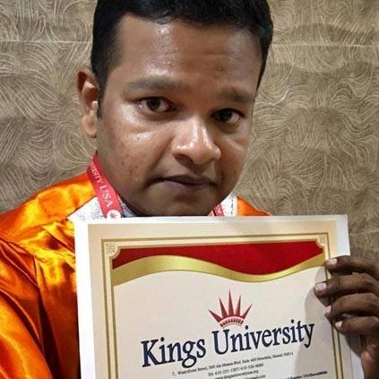 Music director Ghibran receives an honorary doctor of letters