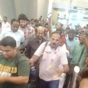 Rajinikanth reaches Chennai from Darbar movie shoot