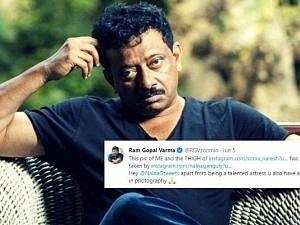 Ram Gopal Varma’s latest bizarre pic with actress has netizens in shock! - VIRAL
