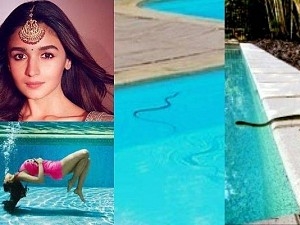 Snake makes a visit to actress's pool, video goes viral