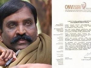 VIDEO: Vairamuthu returns ONV Award amidst controversy – Deets