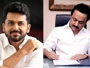 VIDEO: Karthi visits MK Stalin along with other film personalities, meets press - What happened? Full Details!